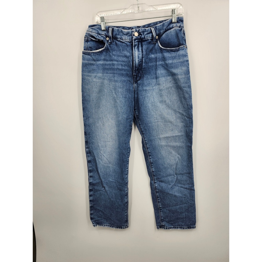 Good American Straight Leg Jeans Womens 8/29 Blue Indigo GICOC235T High Rise